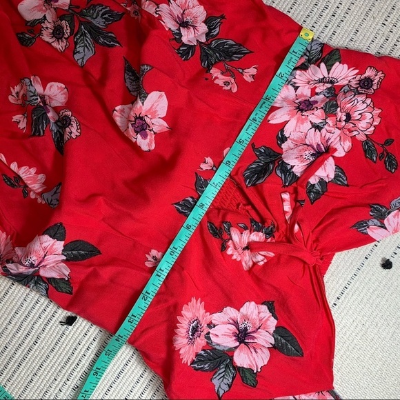 Target Xhilaration Red Floral Cutout Dress - Picture 4 of 6